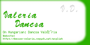 valeria dancsa business card